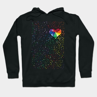 Colorful geometric heart Hoodie